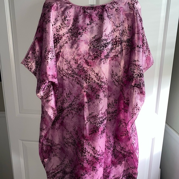 Satin caftan muumuu Cover Up Dress OSFM One Size - Picture 7 of 13